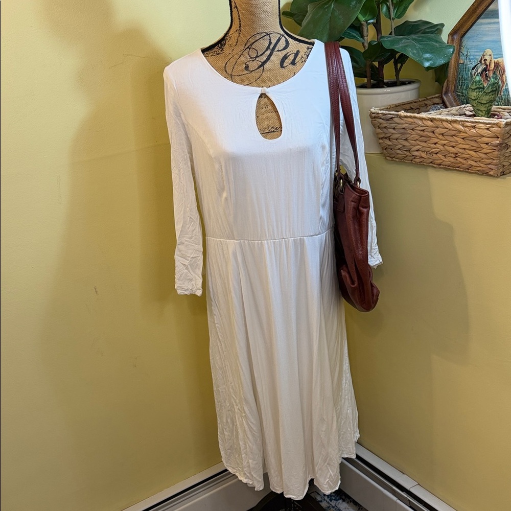 Outlander White Claire Keyhole Skater Dress 1X